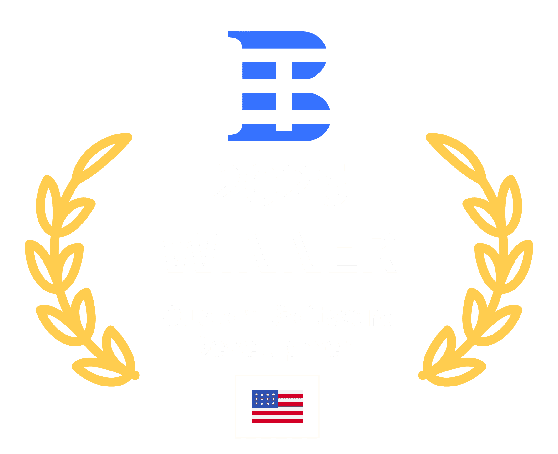 Custom Software Development Winner 2025 - White Text